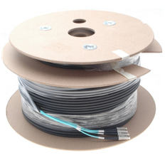 Armeret fiberkabel, Multi Mode, LC-LC, 30m, 50/125my, 4 core, OM3, Sort, LSZH,