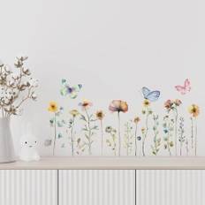 Akvarel Blomster eng wallstickers