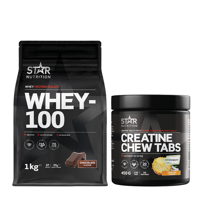 Whey-100 1 kg + Creatine Chew Tabs