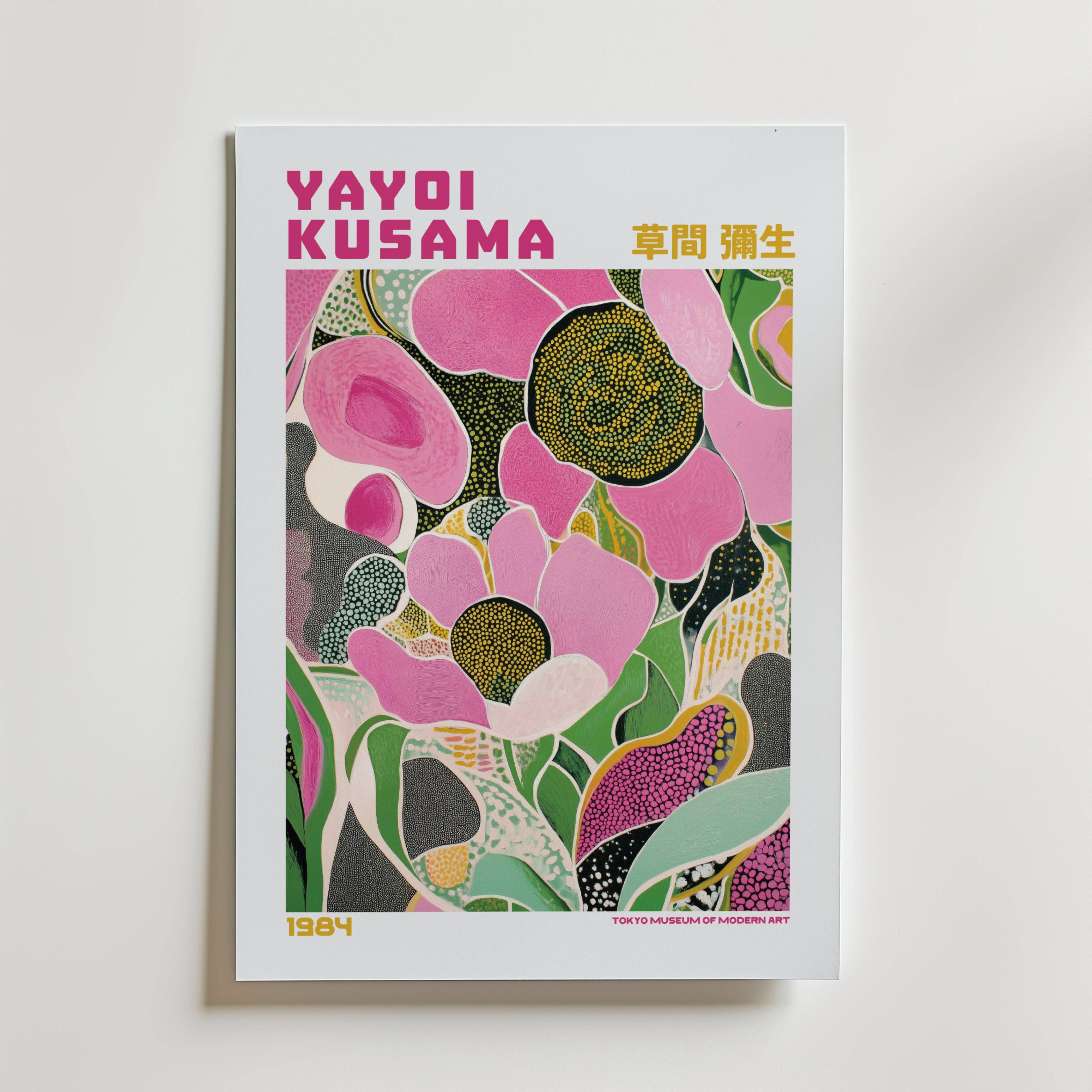 Yayoi Kusama Pink Garden Poster - Premium Canvas 70x100 cm