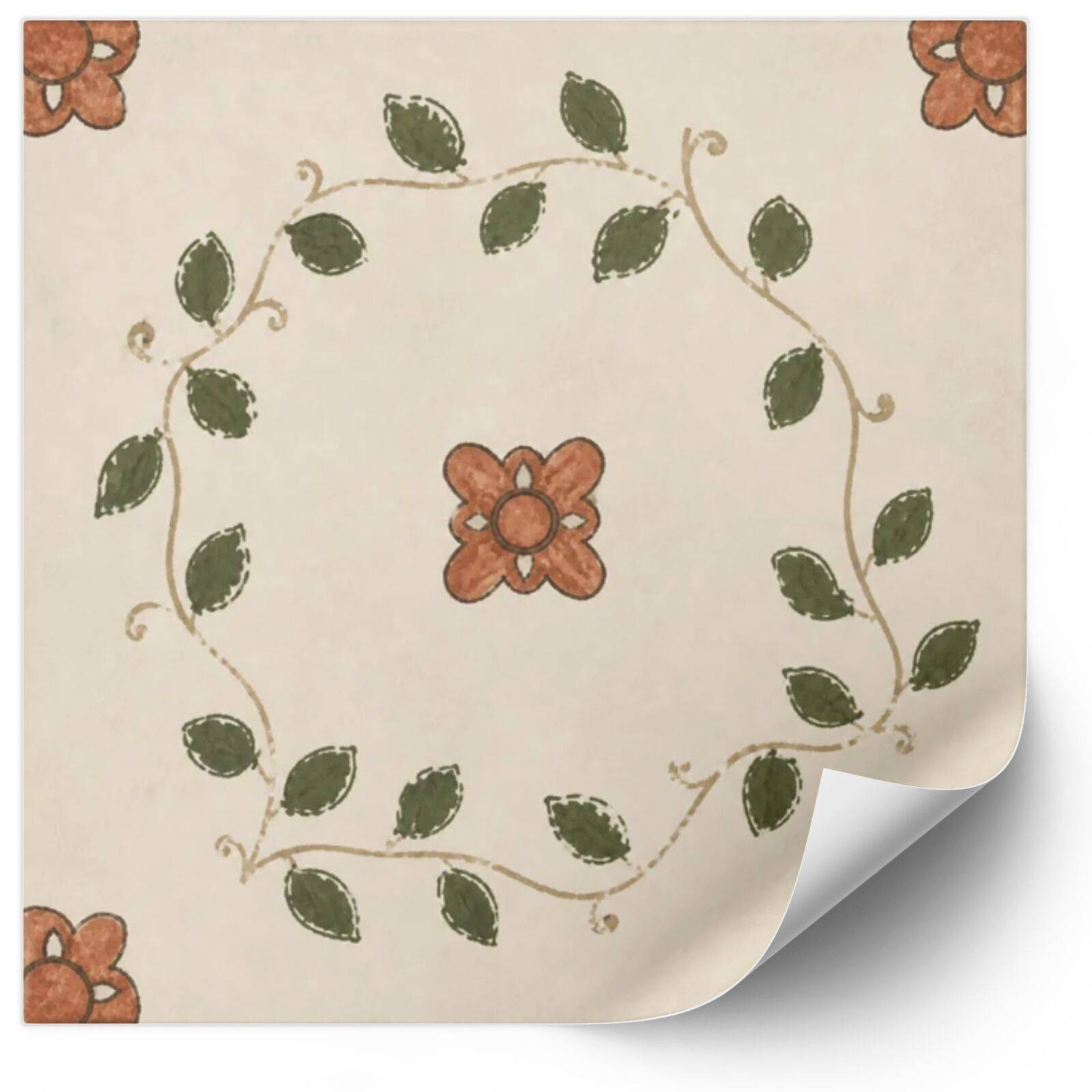 Flise Klistermærker - Vintage Blomster / 24 stk