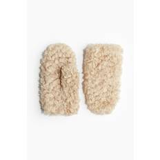 Dam - Ljusbeige Lurviga tumvantar - H&M (one size)
