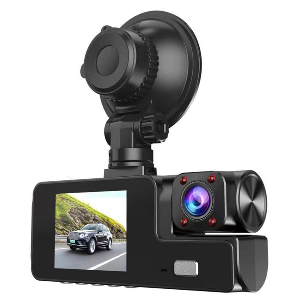 Dashcam i HD 1080p, 2-tommers skærm, 3-vejs Wi-Fi