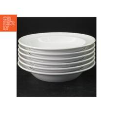 6 Royal Copenhagen hvidpot dybe tallerkner (str. Ø 20x3 cm)