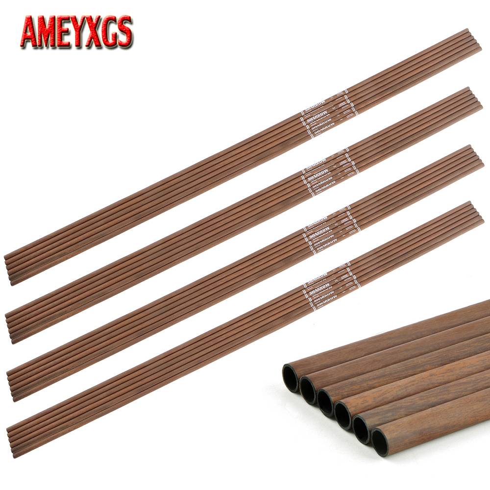12pcs Pure Carbon Arrow Shaft Archery 31 Inch Arrow Shaft Spine 340/400/500/600 Bow Hunting Shooting Target DIY Arrow Rod