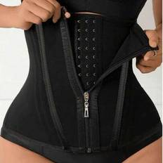 1pc Women&#39;s Mesh Waist Trainer Corset, Fashion Body Shaper Waist Cincher Corset Fits Versatile Occasions - Black - L,M,S,XL,XS,XXL