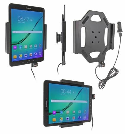 Brodit Aktiv holder med USB-kabel og cigaretadapter, Samsung Galaxy Tab S2 9.7 SM-T810/SM-T813/SM-T815/SM-T819