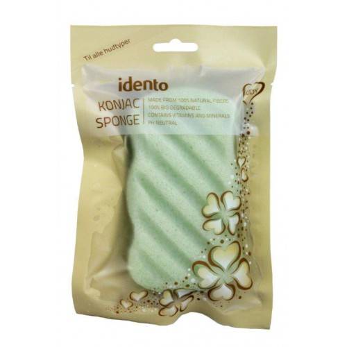 Konjac Sponge Svamp (til kroppen) - Wave Greentea fra Idento