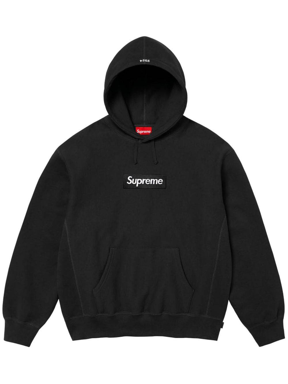 Supreme - hoodie med logotyp - unisex - bomull - S - Svart