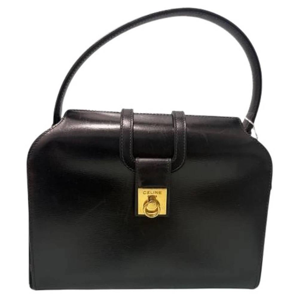Celine Vintage Pre-owned Kalveskind Håndtaske - Vintage - Dame - Sort - ONE SIZE - Læder