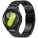 Netolo One-Click-armband utan mellanrum, kompatibel med Samsung Galaxy Watch 6/5/4, 40/44 mm, Galaxy Watch 7, ersättningsarmband i rostfritt stål för Galaxy Watch 5/5 Pro 45 mm/Watch 4/6/Classic