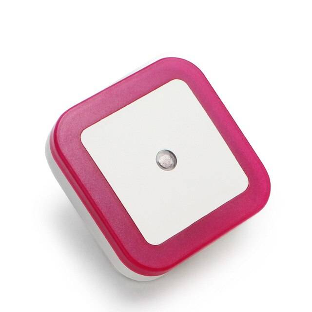 Led nattljus sensor kontroll nattlampa energibesparande led sensor lampa eu us plug nattlampa för barn barn sovrum - Rosa