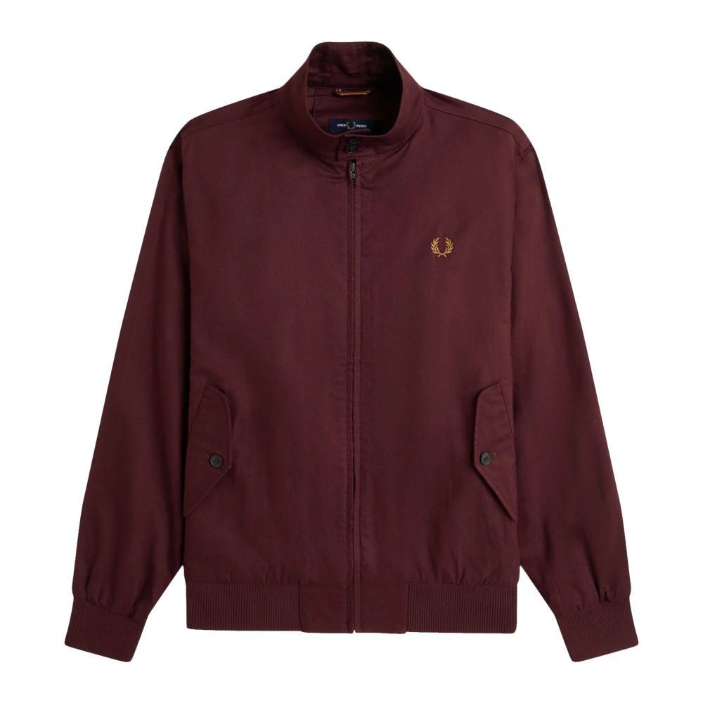 Fred Perry - Klassisk Harrington Jacka Oxblood Jackor - Herr - M - Bomull