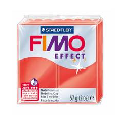 FIMO Effect Translucent Rød Ler