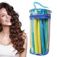 Curlingstänger - Flexi Rods Hårrullar Set 42st,Flexibla locktång, 9 tum No Heat Magic Curly Styling Tool, Twist Foam Hårrullar, Hair Twist Rods Hårrullare Set för kvinnor Tioheam