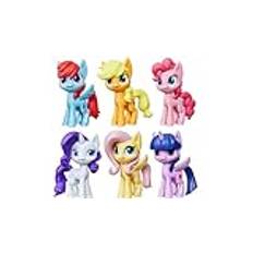 Hasbro My Little Pony komplett samling av 6 Pinkie Pie-figurer, Twilight Sparkle, Applejack, Rarity, Rainbow Dash, Fluttershy