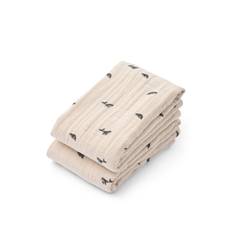 Liewood Lewis Muslinfilt 2-pack Mini Whale  (Sandy)
