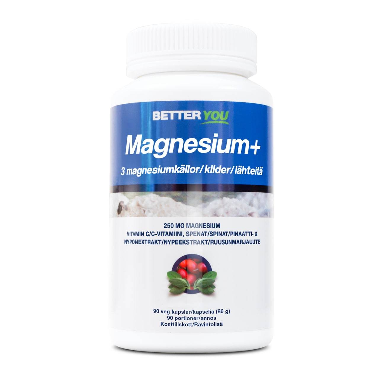 Magnesium+ 90 kapslar