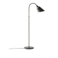 &Tradition - Bellevue Floor AJ7, Stone Grey/Bronzed Brass, Anniversary Edition - Läslampor - Arne Jacobsen - Grå