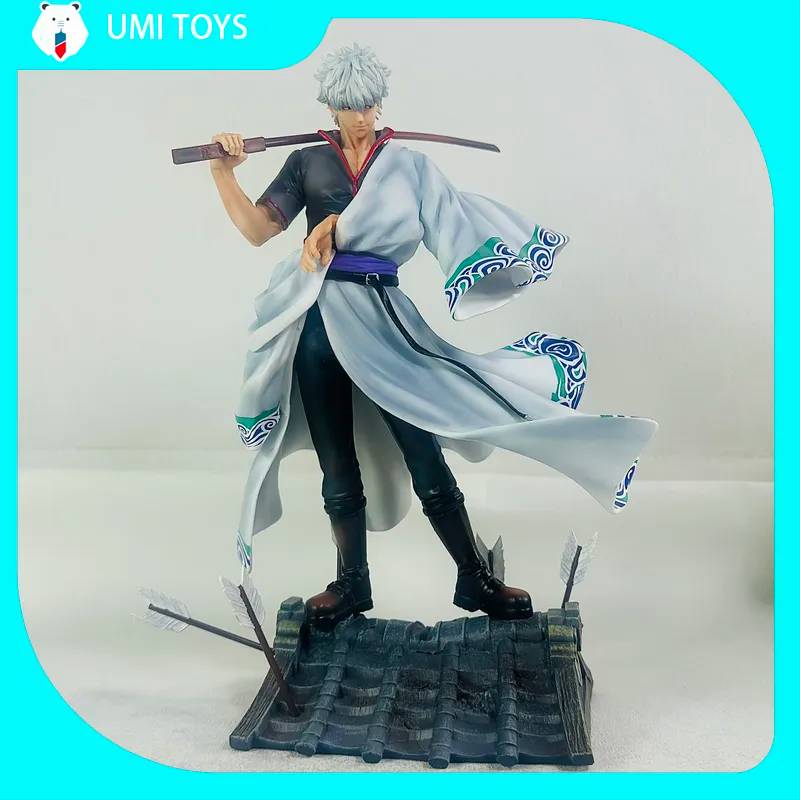 30cm GINTAMA Anime Figure Sakata Gintoki Action Figure Pvc Statue Figurine Model Doll Collection Room Decora Desk Toys Kids Gift