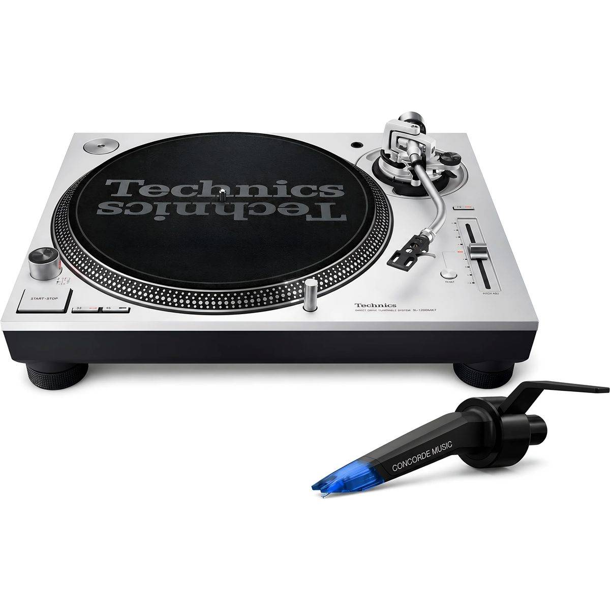 Technics + Ortofon Concorde Music blå + SL-1200MK7EG silver