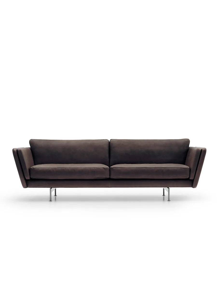 MH GRASP Sofa, gefion læder fra Mogens Hansen Mørkebrun / 223 cm - Jacobsen Plus
