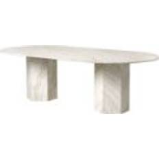 GUBI Epic Dining Table Elliptical 240x120 cm - Travertine/Neutral White