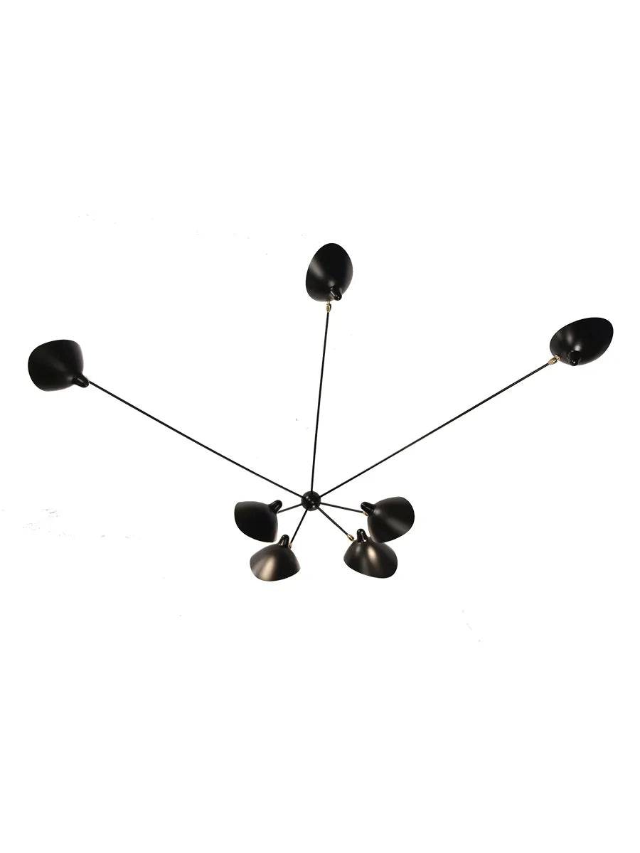 Spider Big Wall Lamp w/7 Fixed Arms af Serge Mouille - Jacobsen Plus