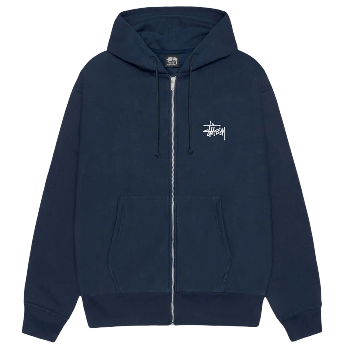 Stussy Basic Stussy Zip Hoodie Navy - M