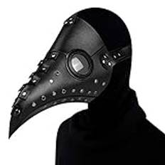 HINGTAT Plague Doctor Mask Halloween Fågelnäbbar Steampunk Kostym för vuxna barn Plague Doctor Props Cosplay Kostym