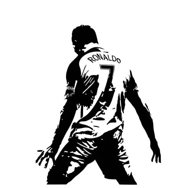 Ronaldo jubelscene. Stor flot fodbold wallsticker. 74x58cm.