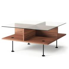 Decotique Vogue Sofabord 70x70 Cm / Sort - Sofabord Glas Valnød - 388995-308809-308809