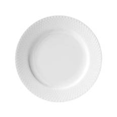 Lyngby Porcelæn Rhombe Frokosttallerken - Ø 21 cm - Porcelæn - Hvid