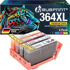 Bubprint 364XL 4 Druckerpatronen kompatibel als Ersatz für HP 364 XL HP 364XL für PhotoSmart 5520 5510 5524 7510 7520 6510 6520 5515 B109a DeskJet 3520 3070A OfficeJet 4620 4622 Tintenpatronen Set