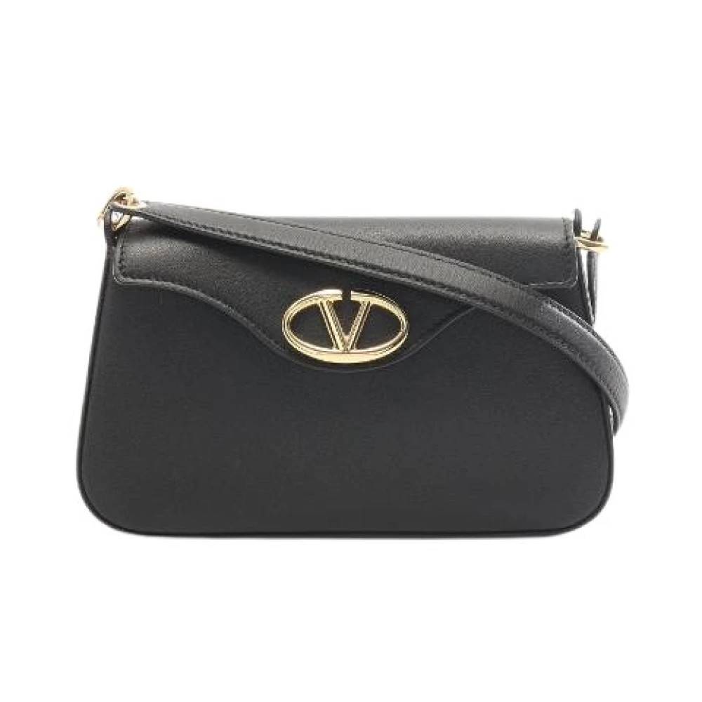 Valentino Vintage Pre-owned Garavani Læder Skuldertaske - Vintage - Dame - Sort - ONE SIZE - Uld