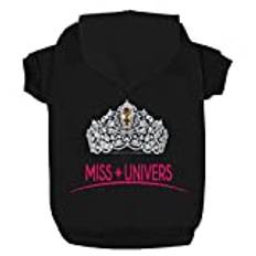 Hundar huvtröjor hundkläder kläder Miss Univers fleece pullover vinter sweatshirt varm bomull vård huvtröja för små hundar medelstora stora hundar