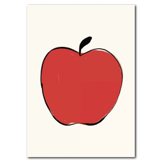 Apple No. 2 60x84 cm (A1) / Hvid Egetræ