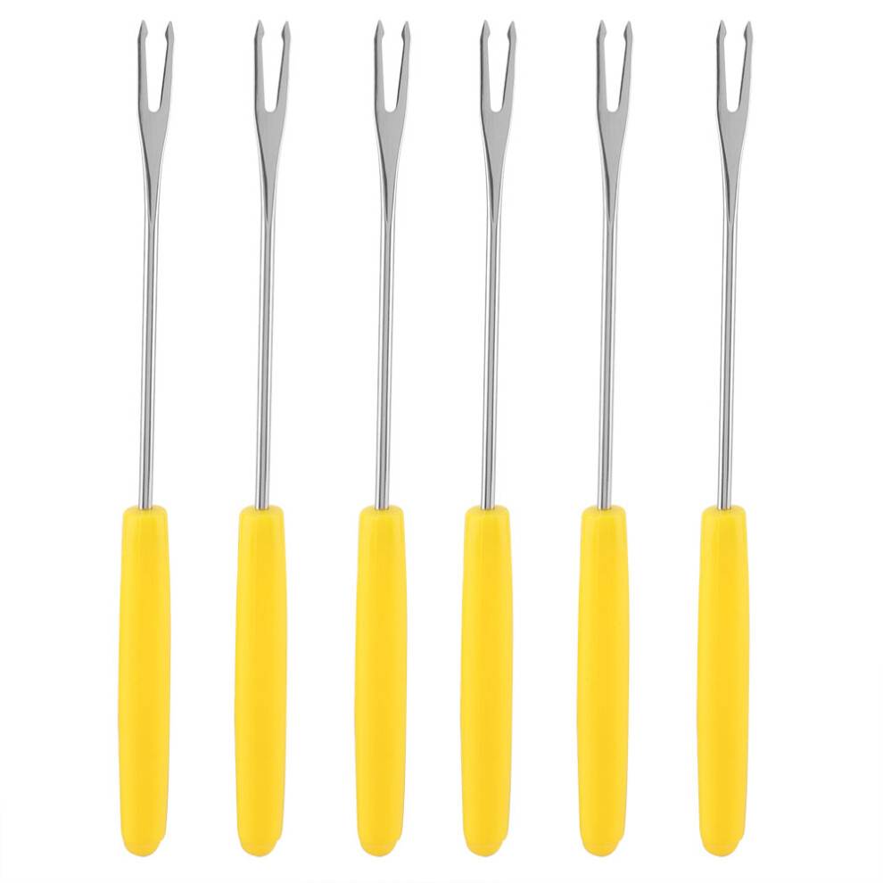 Elegant designfonduesæt, Comfort Grip fondueredskaber til smeltning og madlavning af ost, genanvendelige ostegafler i rustfrit stål til forskellige