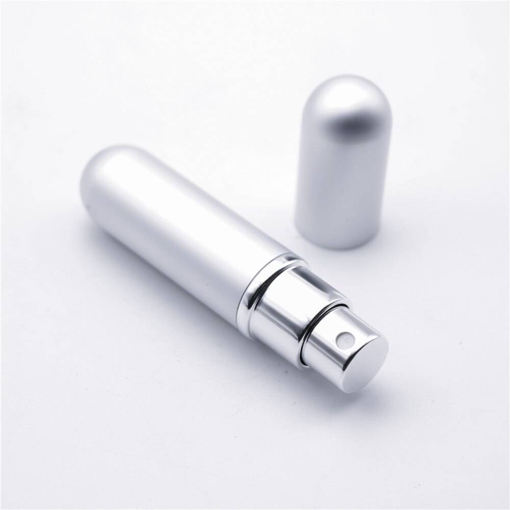 5ml påfyllningsbar bärbar aluminium spray sprayförstorare tom parfymflaska för resor