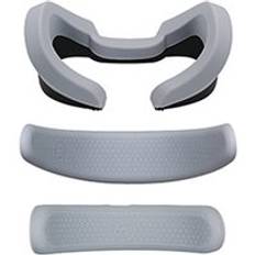 3 st vr tillbehör svettsäkra bärbara reservdelar headset silikon skyddskåpa främre bakre skum för oculus rift s - Silvergrå