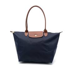 Longchamp - Le Pliage Original stor totebag - dam - återvunnen polyamid/läder - one size - Blå