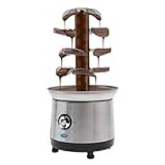 4 nivåer chokladfontän, 190 W avtagbar chokladfontän med varmhållningsfunktion, 1,2 l choklad, 38–45 ℃/100,4–113 °F temperaturkontroll, silver