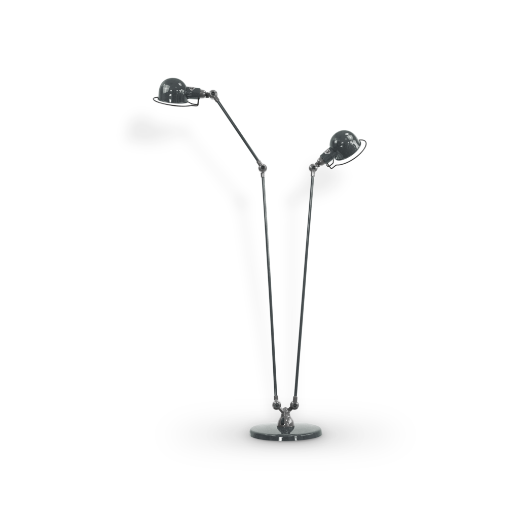 Signal SI8380 gulvlampe fra Jieldé - Granite grey / Blank/poleret