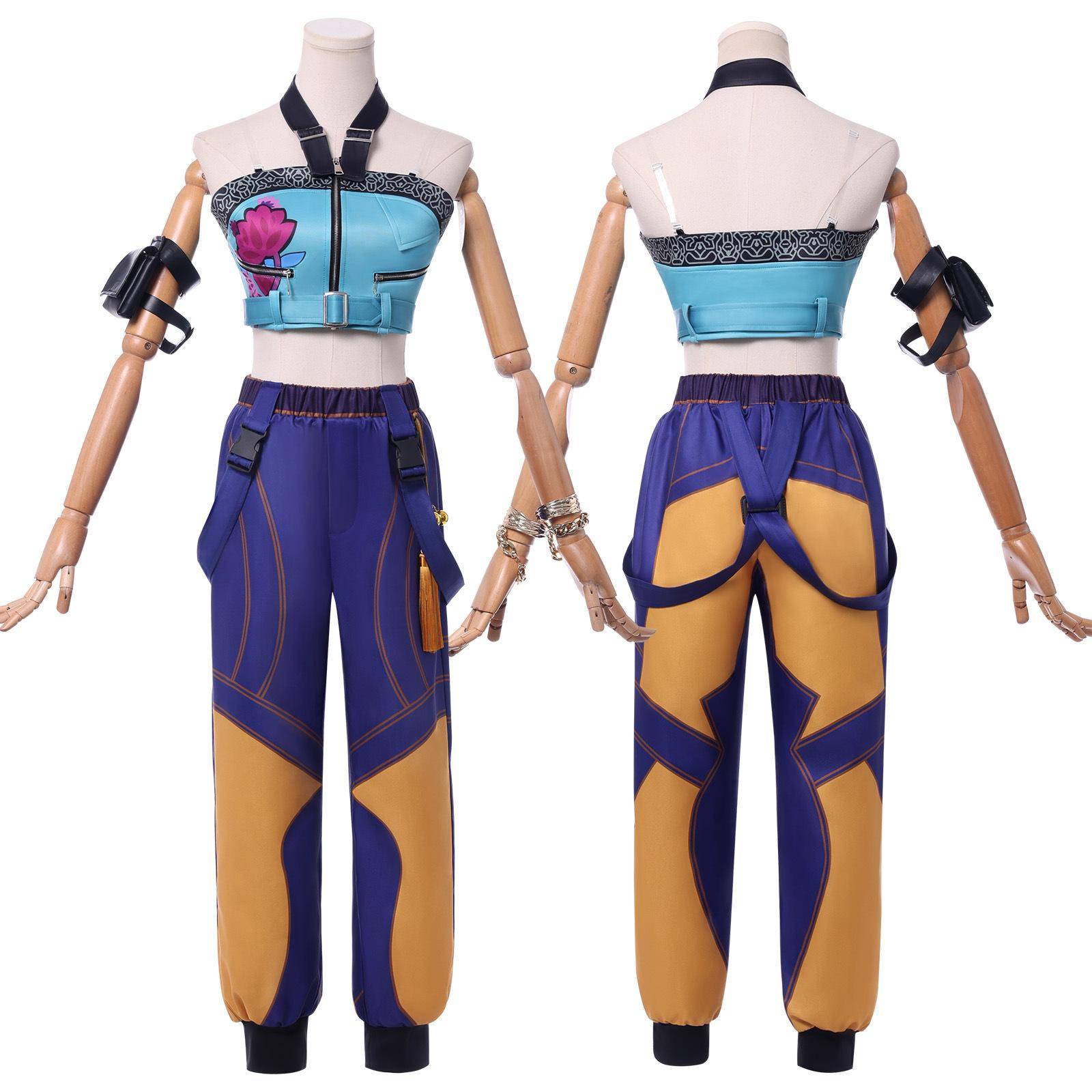 K-Pop: Demon Hunters Zoey Cosplay Costume Uniform Halloween Carnival Party Christmas Play Role Clothes Clothing cm blue