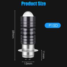 LED forlygtepærer til Scooter / Motorcykel - 10-80v - BA20D / H6 - H4 - P15D - P15D - Hvidt lys - 1 stk.