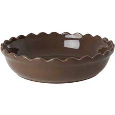 Rice Ceramic Pie Dish - Chocolate Brown - Large