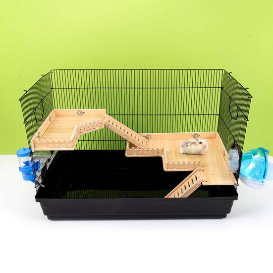 Universal Anti-Scratch Slät Hamster Plattform Kompakt Trä Råtta Klätterleksak Tillbehör