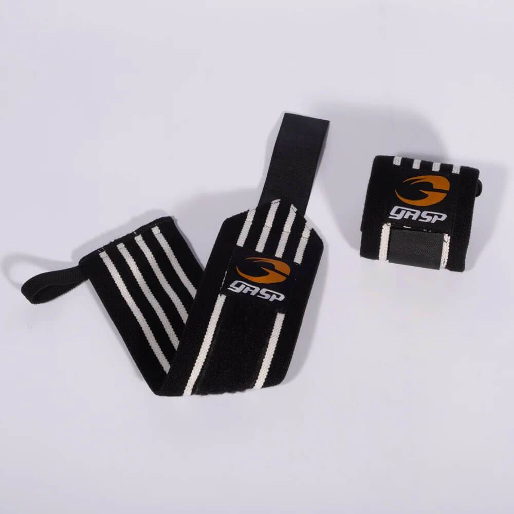 GASP Hardcore Wrist Wraps, black/white