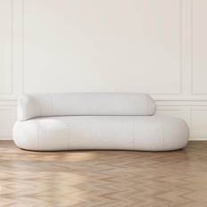 Soffa 3-sits 253cm Vit Boucle Armstöd Vänster - Malibu | Vesani