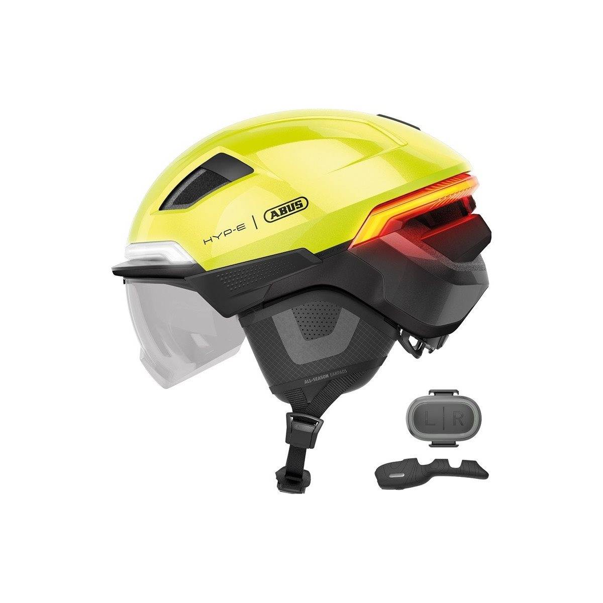 Cykelhjälm ABUS Hyp-E BL.ACE Signal Yellow (L)